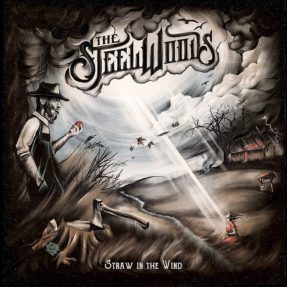 Straw In The Wind Cover - such a cool cover, there's a malicious looking farmer biting into an apple staring into the eye of a hurricane. Dark and mysterious. Cool
